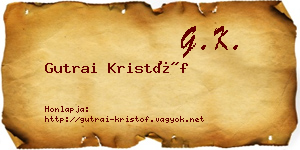 Gutrai Kristóf névjegykártya