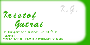 kristof gutrai business card